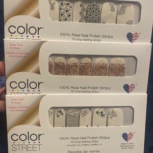 Color Street bundle of over-lay nail strips. 100% real nail polish.